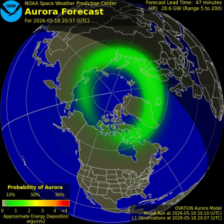 Current Northern hemispheric power input map